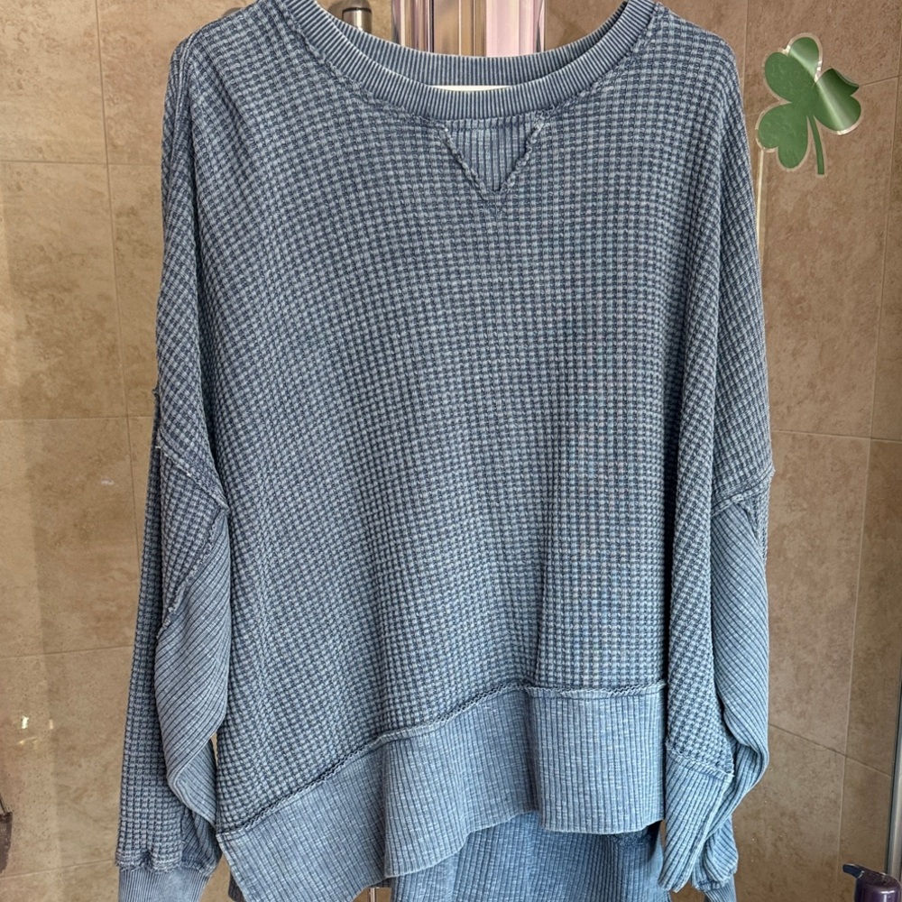 Women's Blue This Feels Seriously Lived In Sweater